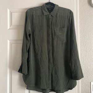 Silk Banana Republic Button Down Tunic